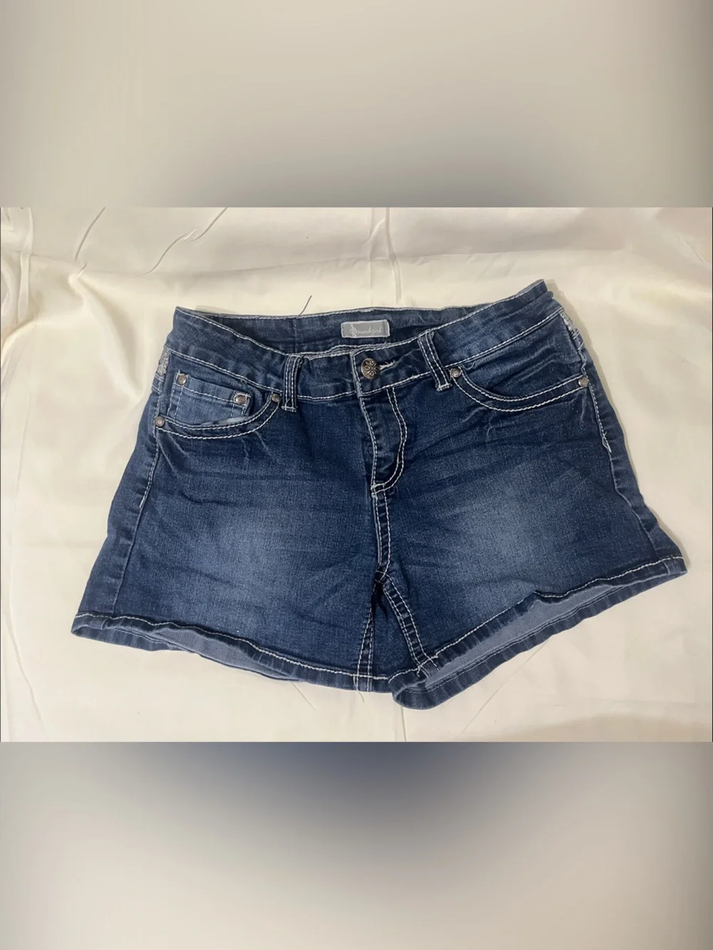 Soundgirl Dark Blue Denim Jean Shorts